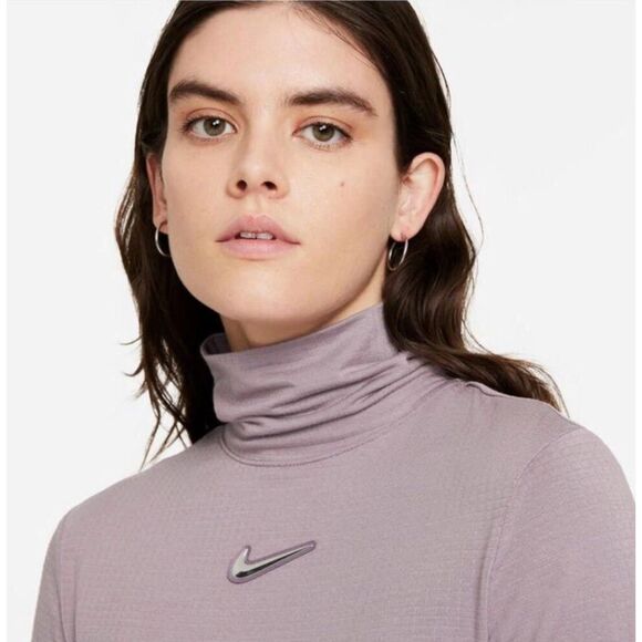 Nike Sportswear Mock Neck Swoosh Long Sleeve Dress Small - Picture 3 of 3